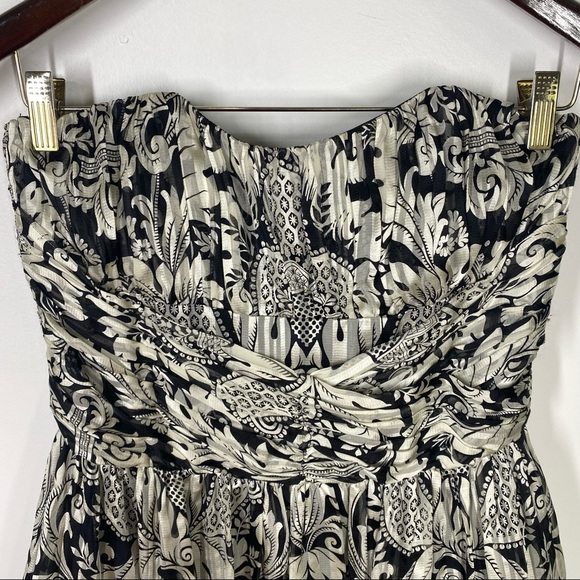 New Anna Sui Strapless Silk Dress 8 - Picture 5 of 11